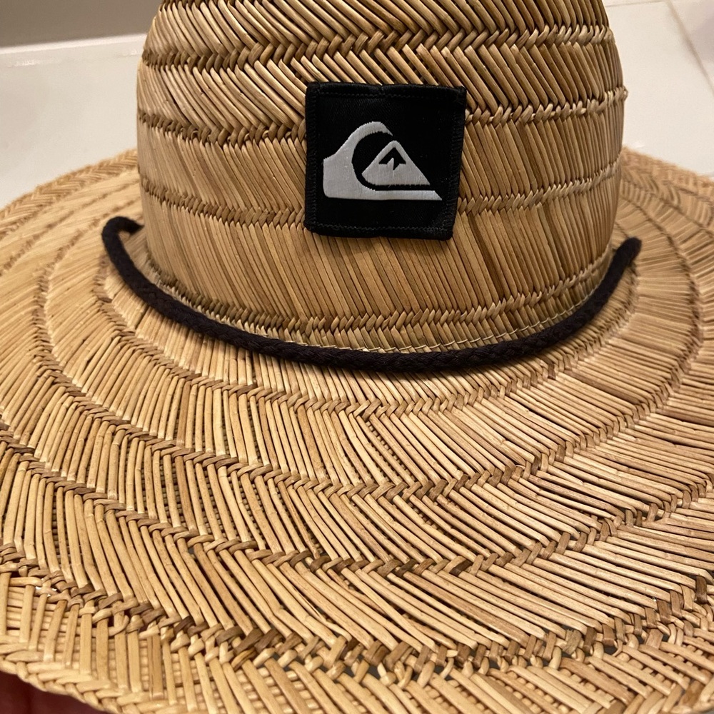 Kids Quicksilver straw hat/ life guard hat.